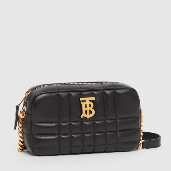 SOLD! 🎉Burberry small black leather Lola camera bag gold hardwear NWT - Picture 8 of 16